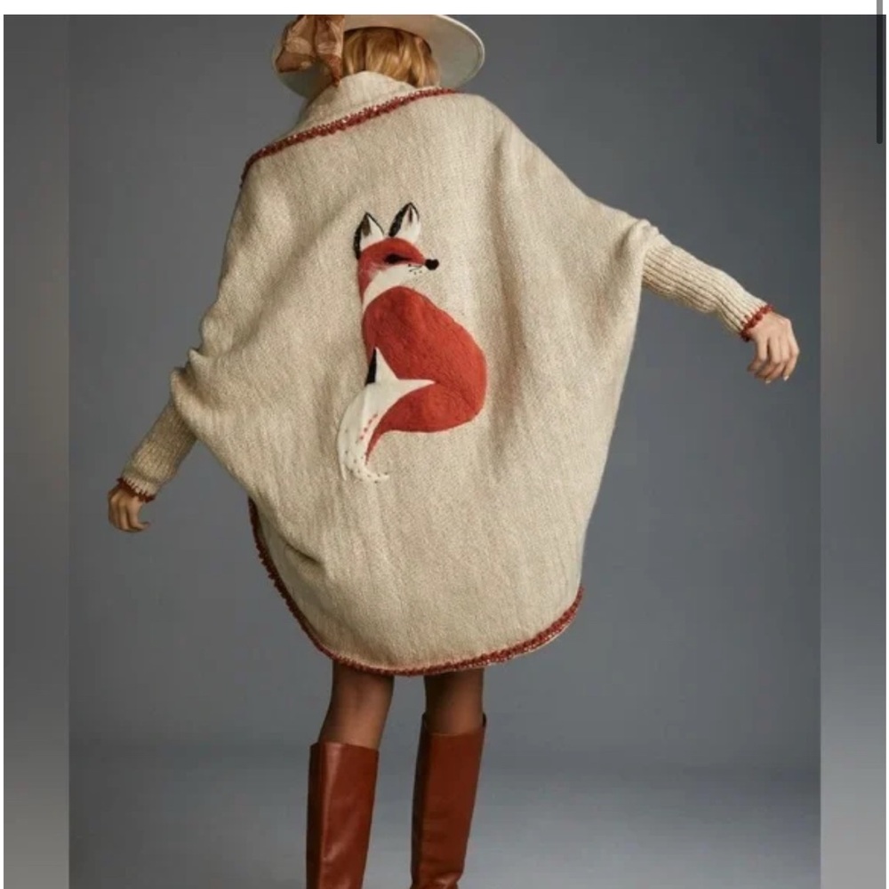 New Anthropologie Fox Cardigan